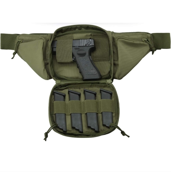 NWT Conceal Carry Tactical Fanny Pack One Size Fits Most Green Military Grade - Picture 1 of 2